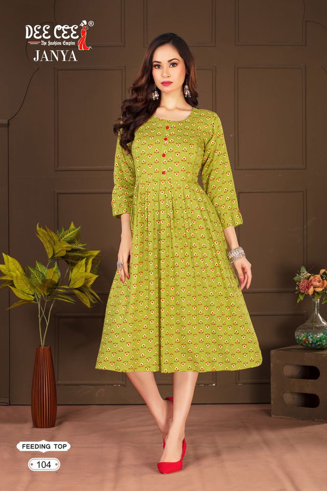 Janya By Deecee Rayon Printed Feeding Kurtis Wholesale Shop In Surat
